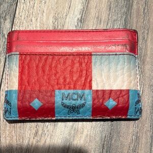 MCM Red and Blue Card Holder